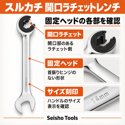 スルカチ 開口ラチェットレンチ
