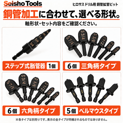 ヒロサス ドリル用 銅管拡管ビット